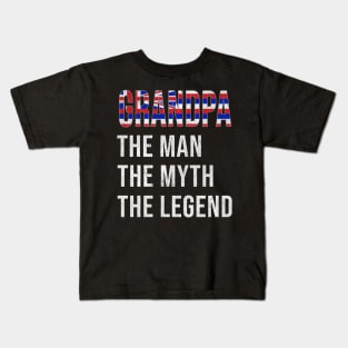 Grand Father Hawaiian Grandpa The Man The Myth The Legend - Gift for Hawaiian Dad With Roots From  Hawaii Kids T-Shirt